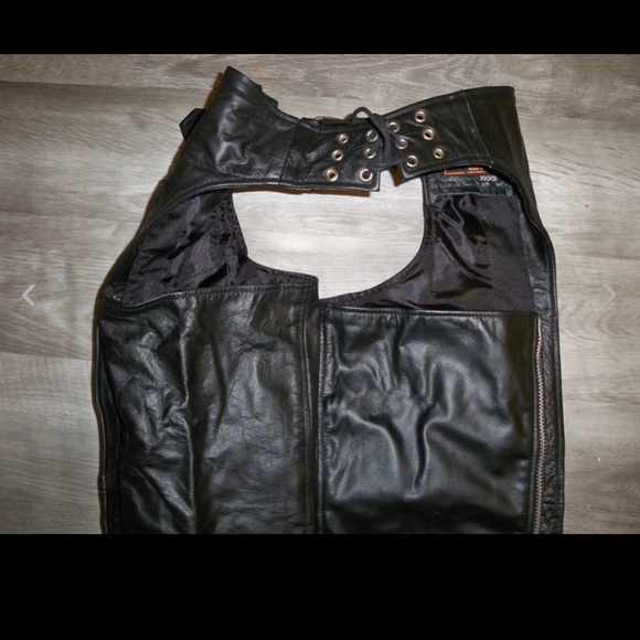 Womens Silver Leather Motorcycle Chaps Pants XXXS - Picture 2 of 8